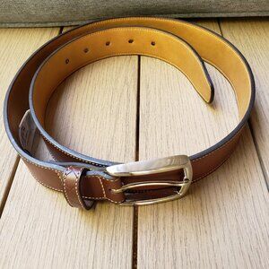 BWNT TASSO ELBA earth tone tan leather belt (34)